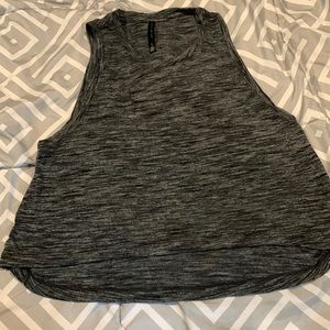 Heathered Gray work out crop tank